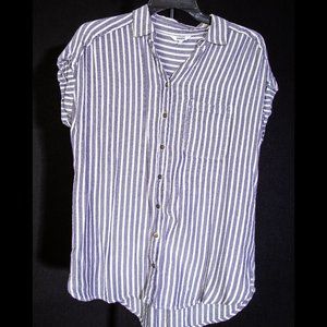 Navy and White Striped top